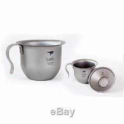Keith Ti3900 Titanium Tea Cup Camping Kettle Tea set Outdoor Portable Tea pot