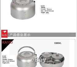 Keith Ti3900 Titanium Tea Cup Camping Kettle Tea set Outdoor Portable Tea pot