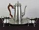 Kirk Stieff Pewter Williamsburg 4pc Coffee Tea Pot Creamer Sugar Set And Tray