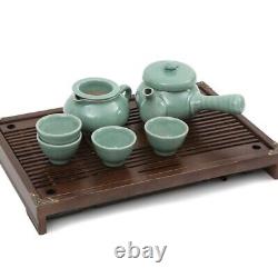 Korean Celadon Teapot Ceramic Pot Handmade Pottery Tea Set Teacup Earthen Pot