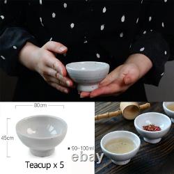 Korean Traditional Clay Teapot Ceramic Pot Handmade Tea Set Teacup Earthen Pot