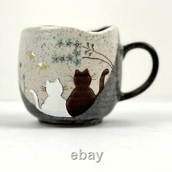 Kutani Yaki Ware Japanese Teapot, Teacup, Mug Cats 3pc. Japanese Tea Set