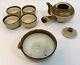 Kyusu Japanese Tea Pot Set With Bowl 4 Cups All Marked Handcrafted In Japan