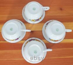 LDB & Co 15 piece Tea Set Germany Cobalt Blue & Gold Accents Wild Flowers china
