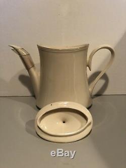 LENOX ETERNAL Cream with Gold Trim 5 Cup Coffee Tea Pot Creamer Sugar Bowl Set