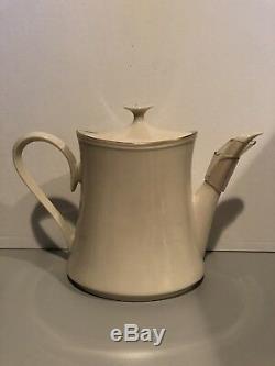 LENOX ETERNAL Cream with Gold Trim 5 Cup Coffee Tea Pot Creamer Sugar Bowl Set