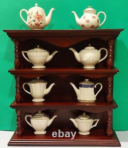 LENOX MINIATURE TEAPOT COLLECTION Vintage Patterns Mini Replicas NEW in BOX wCOA