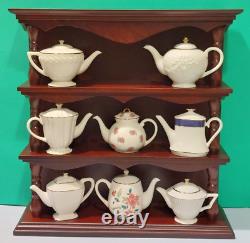 LENOX MINIATURE TEAPOT COLLECTION Vintage Patterns Mini Replicas NEW in BOX wCOA