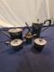 Lunt Silver Plate 5 Piece Set Coffee Pot, Tea Pot, Creamer, Sugar & Tea Caddy