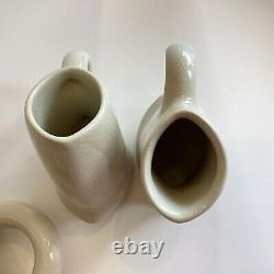 Lambert Tea Set Modernist Dancing & Strutting Signed Collectible Teapot + 2 Cups