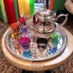 Large Moroccan Tea Set Elegance, Tradition Handcrafted teapot Authentic