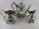 Large Victorian Solid Sterling Silver Rococo Teapot Set London 1842 1612g
