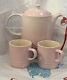 Le Creuset Shell Pink Chiffon Pink Collection Rare Grand Tea Pot Teapot Mugs Set