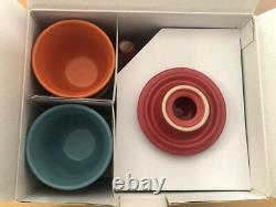Le Creuset Teapot Set 4 Teacup Rainbow Collection with Infuser Stoneware
