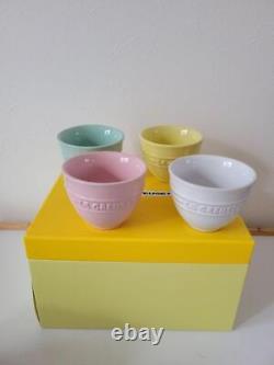 Le Creuset Teapot Set 4 Teacups Easter Collection with Infuser Stoneware