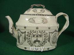 Leeds Pottery tea service set Wool Staplers Guild Revival Teapot Sugar Creamer