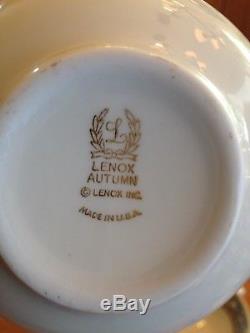Lenox Autumn China Dinnerware 51 Piece Set for Six +++ Plus Serving Pcs & Teapot