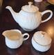 Lenox Cottage Giftware Teapot Set -teapot, Creamer, Sugar Bowl- Ivory Porcelain