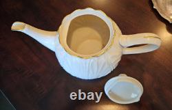 Lenox Cottage Giftware Teapot Set -Teapot, Creamer, Sugar Bowl- Ivory Porcelain