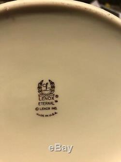 Lenox'Eternal' Tea Pot Tea Cup And Saucers Set 4 cups and saucers