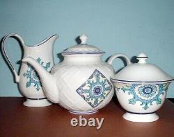 Lenox Mediterra Teapot Sugar Bowl & Creamer 3 Piece Set NEW