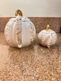 Lenox Pumpkin Teapot Set 2004