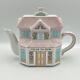 Lenox Spice Village Tea Room With Lid 1991 Vintage Tea Pot Colorful Pink Porcelain