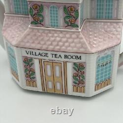 Lenox Spice Village Tea Room with Lid 1991 Vintage Tea Pot Colorful Pink Porcelain