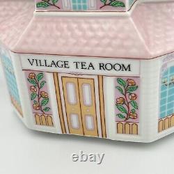 Lenox Spice Village Tea Room with Lid 1991 Vintage Tea Pot Colorful Pink Porcelain