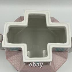 Lenox Spice Village Tea Room with Lid 1991 Vintage Tea Pot Colorful Pink Porcelain