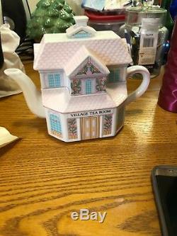 Lenox Village Set (Teapot, Coffeepot, Sugar & Creamer, 2 Planters&Napkin Rings)