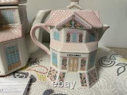 Lenox Village Tea Room full SET Tea pot Creamery & Confectionary & Spoon withLids