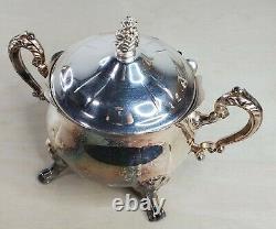 Leonard SilverPlate Coffee Tea Pot 5 Pieces Sugar Bowl Creamer Cup 2 Teapots
