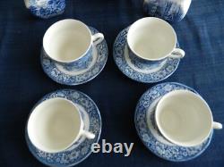 Liberty Blue Ironstone Tea Set for (4) LB Tote