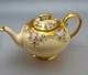 Limoge Antique Teapot T&v France Hand Painted Pink Rose Flowers Gold Art Deco