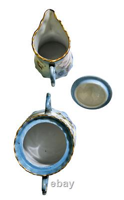 Limoges France hand painted, signed and dated Tea set-creamer, sugar, and teapot