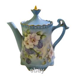 Limoges France hand painted, signed and dated Tea set-creamer, sugar, and teapot