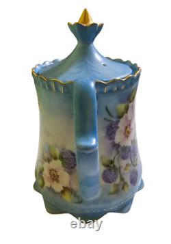 Limoges France hand painted, signed and dated Tea set-creamer, sugar, and teapot