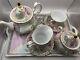 Limoges Hand Painted China Tea Set Vintage Tray With Teapot, Sugar, Creamer
