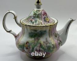 Limoges Hand Painted China Tea set vintage Tray with teapot, sugar, creamer