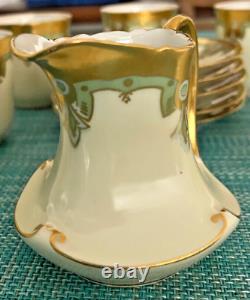 Limoges Tea Set for 5 Teapot Creamer Sugar Bowl Cups & Saucers