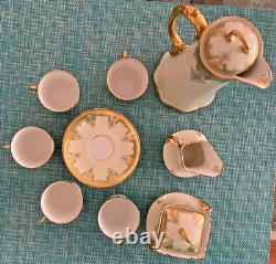 Limoges Tea Set for 5 Teapot Creamer Sugar Bowl Cups & Saucers