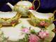 Llimoges Hand Painted Rose Tea Set /pot /creamer /sugar /charger, Artist Signed