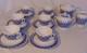 Lomonosov Russian Porcelain Blue Snowflake Tea Pot Set Cup Saucer 21pcs
