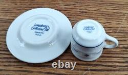 Longaberger CollectionClub Tea Cups Saucers Teapot Sugar Creamer Plates Tray NIB