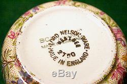 Lord Nelson Heather CHINTZ Tea Pot Creamer Sugar Stacked Set Gold Trim