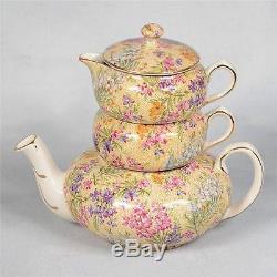 Lord Nelson Ware Heather Chintz Stacking Teapot Set