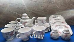 Lot 25 Piece Mikasa Continental f 3003 Silk Flower Tea Set