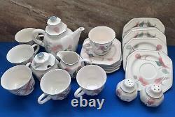 Lot 25 Piece Mikasa Continental f 3003 Silk Flower Tea Set