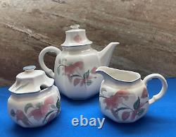 Lot 25 Piece Mikasa Continental f 3003 Silk Flower Tea Set